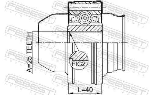FEBEST Joint, propshaft (2011-GRCHSHAF)