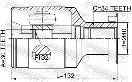 FEBEST Joint Kit, drive shaft (2011-MAGLH)