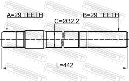 FEBEST Drive Shaft (2012-GRCHRH)