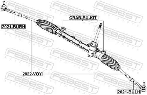 FEBEST Tie Rod End (2021-BURH)