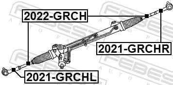 FEBEST Tie Rod End (2021-GRCHR)