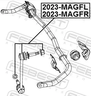 FEBEST Link/Coupling Rod, stabiliser bar (2023-MAGFR)