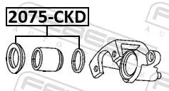 FEBEST Repair Kit, brake caliper (2075-CKDR)