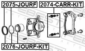 FEBEST Repair Kit, brake caliper (2076-JOURF-KIT)