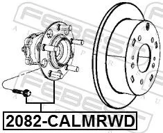 FEBEST Wheel Hub (2082-CALMRWD)