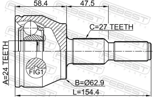 FEBEST Joint Kit, drive shaft (2110-CB7)
