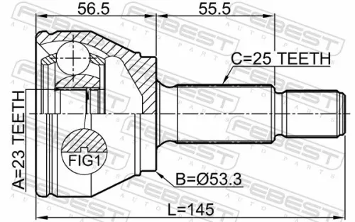 FEBEST Joint Kit, drive shaft (2110-FIEAT)