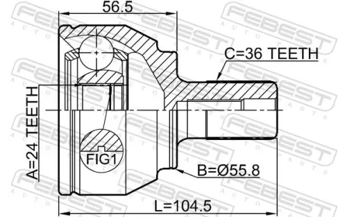 FEBEST Joint Kit, drive shaft (2110-FOCIIMT)