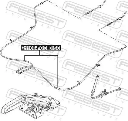 FEBEST Cable Pull, parking brake (21100-FOCIIDISC)