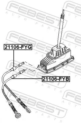 FEBEST Cable Pull, manual transmission (21106-FYB)