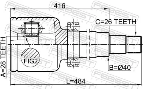 FEBEST Joint Kit, drive shaft (2111-CA220RH)