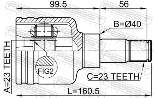 FEBEST Joint Kit, drive shaft (2111-CB316LH)