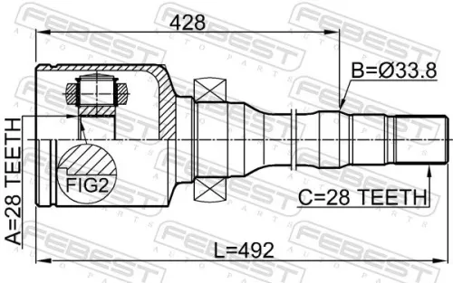 FEBEST Joint Kit, drive shaft (2111-CNGAMTRH)