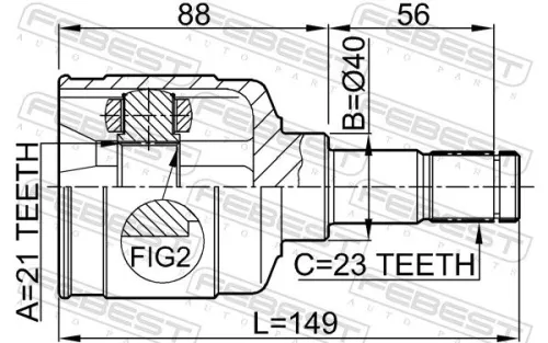 FEBEST Joint Kit, drive shaft (2111-FOCLH)