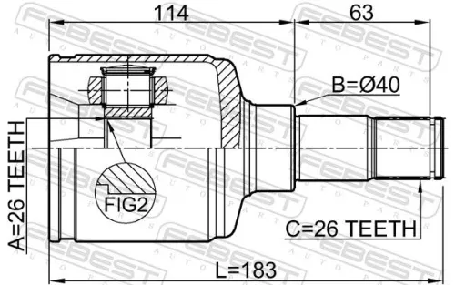 FEBEST Joint Kit, drive shaft (2111-TRCLH)