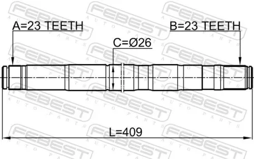 FEBEST Drive Shaft (2112-FOCIILH)