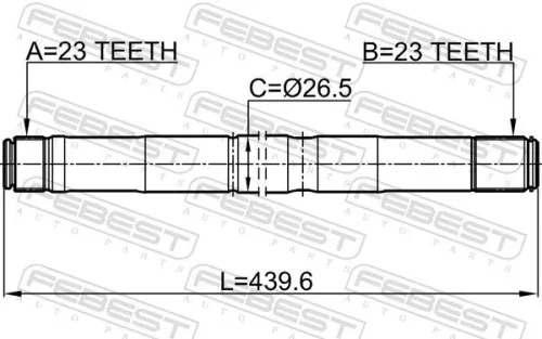 FEBEST Drive Shaft (2112-FOCIIRH)