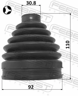 FEBEST Bellow, drive shaft (2115-TRDT)