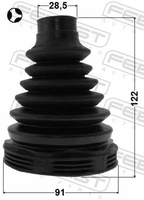 FEBEST Bellow, drive shaft (2115P-KUGT)