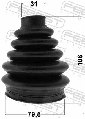FEBEST Bellow, drive shaft (2117P-FOCII)