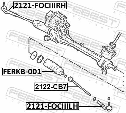 FEBEST Tie Rod End (2121-FOCIIIRH)