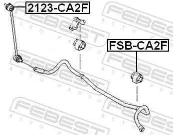 FEBEST Link/Coupling Rod, stabiliser bar (2123-CA2F)