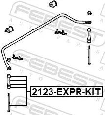 FEBEST Link/Coupling Rod, stabiliser bar (2123-EXPR-KIT)