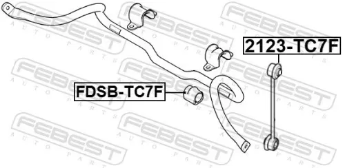 FEBEST Link/Coupling Rod, stabiliser bar (2123-TC7F)