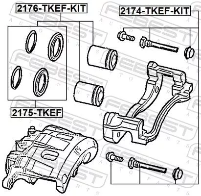 FEBEST Guide Bolt, brake caliper (2174-TKEF-KIT)