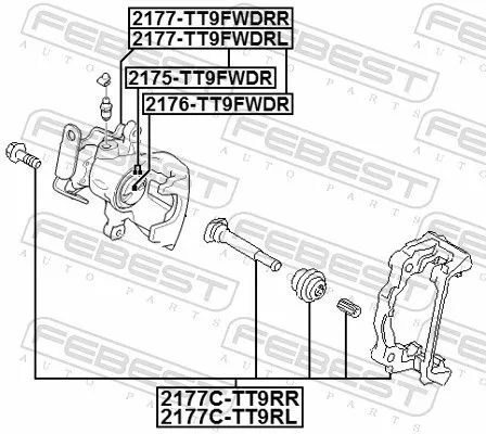 FEBEST Repair Kit, brake caliper (2175-TT9FWDR)