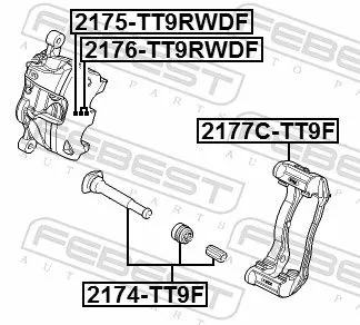 FEBEST Repair Kit, brake caliper (2175-TT9RWDF)