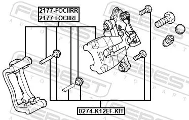 FEBEST Brake Caliper (2177-FOCIIRR)