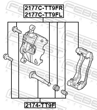 FEBEST Brake Caliper Bracket Set (2177C-TT9FR)