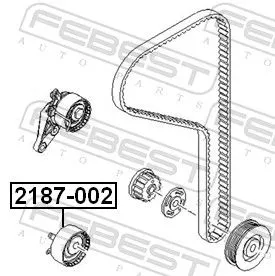 FEBEST Tensioner Pulley, timing belt (2187-002)