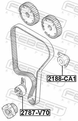 FEBEST Deflection Pulley/Guide Pulley, timing belt (2188-CA1)