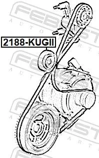 FEBEST Deflection/Guide Pulley, V-ribbed belt (2188-KUGII)