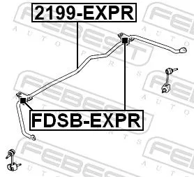 FEBEST Stabiliser Bar, suspension (2199-EXPR)