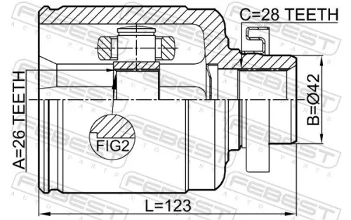 FEBEST Joint Kit, drive shaft (2211-OPIRH)