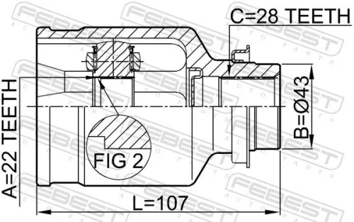 FEBEST Joint Kit, drive shaft (2211-SPARH)