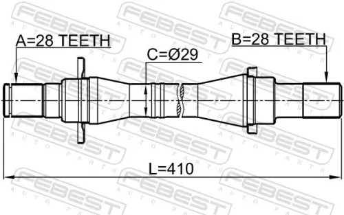 FEBEST Drive Shaft (2212-OPIRH)