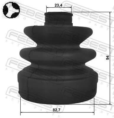 FEBEST Bellow, drive shaft (2215-NS27T)