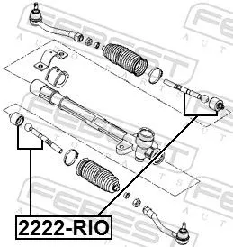 FEBEST Inner Tie Rod (2222-RIO)