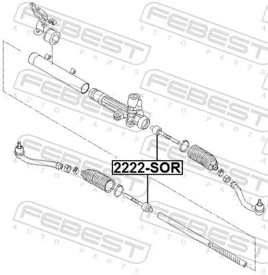 FEBEST Inner Tie Rod (2222-SOR)