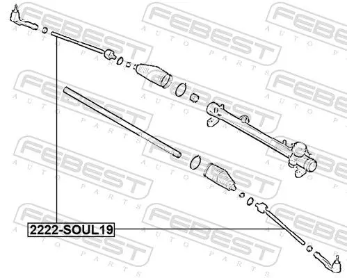 FEBEST Inner Tie Rod (2222-SOUL19)
