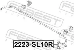 FEBEST Link/Coupling Rod, stabiliser bar (2223-SL10R)