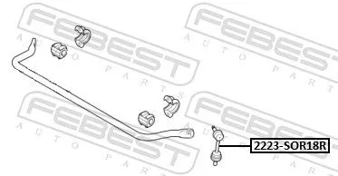 FEBEST Link/Coupling Rod, stabiliser bar (2223-SOR18R)