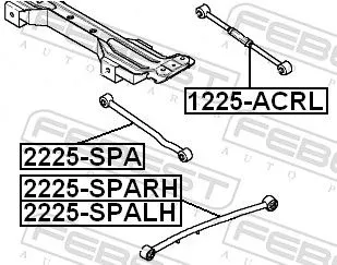 FEBEST Control/Trailing Arm, wheel suspension (2225-SPA)