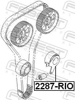 FEBEST Tensioner Pulley, timing belt (2287-RIO)