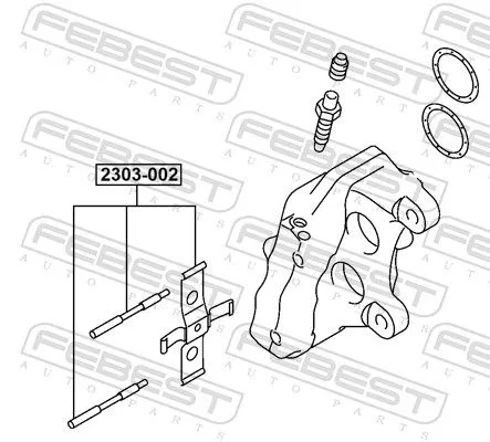 FEBEST Accessory Kit, disc brake pad (2303-002)