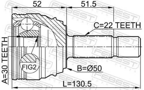 FEBEST Joint Kit, drive shaft (2310-010)
